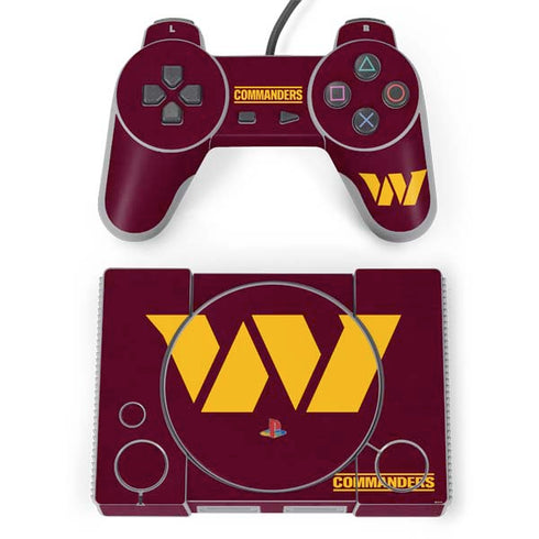 NFL Washington Commanders Distressed PlayStation Classic Bundle Skin